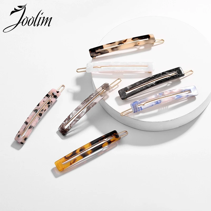 

JOOLIM Jewelry Wholesale/7 Colors Cutout Resin Hair Pin On Trendy Jewelry