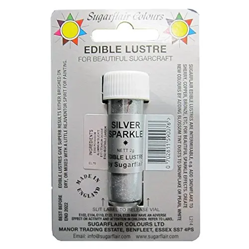 

40 Colors Sugarflair Lustre Dust Powder Edible for Sugarcraft Food Fondant Cake Colouring Tint Decorate 2g Vials series1