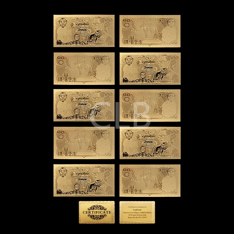 Buy Wholesale Thailand Gold Plated Banknote Gift 10