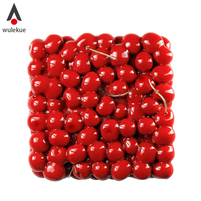 

Wulekue Silicone 3D Cherry Cake Mold Tray For Baking Chocolate Mousse Mousse Decorating Tools Cakes Mould Pan bakeware