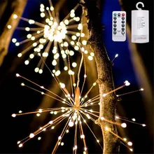 Hanging Foldable LED Copper Wire String light DIY Fairy Firework Holiday Garland Christmas lamp Outdoor Decoration Twinkle light Hanging Foldable LED Copper Wire String light DIY Fairy Firework Holiday Garland Christmas lamp Outdoor Decoration Twinkle light