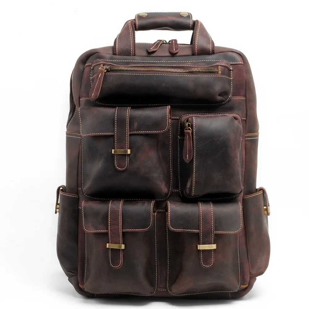 MK8027 Europe and the United States Crazy Horse Leather Shoulder Bag Retro Leather handbag Men Casual