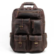 MK8027 Europe and the United States Crazy Horse Leather Shoulder Bag Retro Leather handbag Men Casual Leather Bags