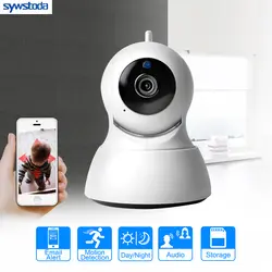 Телеметрией 1080 P Wi-Fi Full 355 градусов вращения 720 P Камера аудио Беспроводной SD карты P2P оповещение по электронной почте ночь Видеоняни и