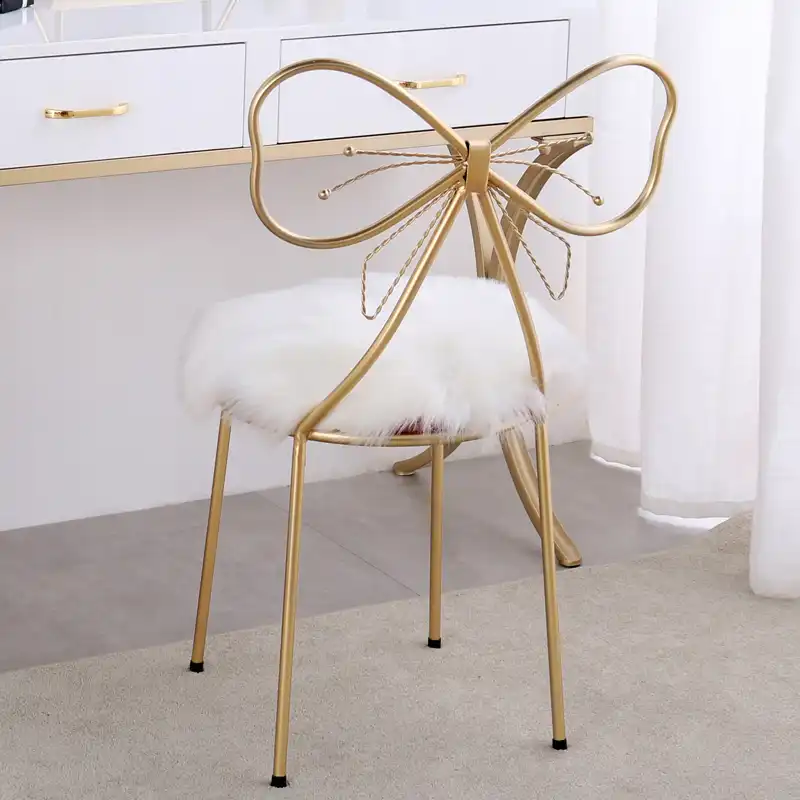 Makeup Stool Bedroom Modern Minimalist Bow Small Chair Net