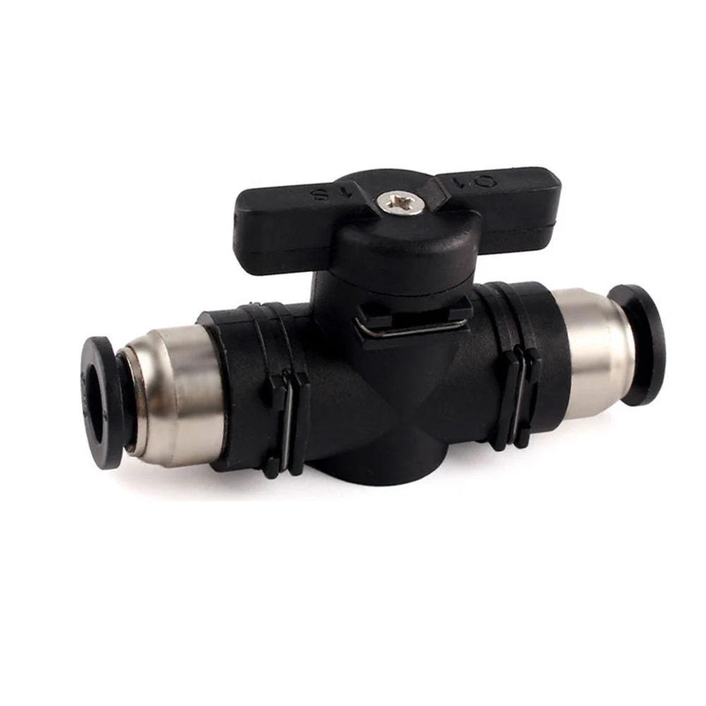 

BUC4mm 6mm 8mm 10mm 12mm Pneumatic Push In Quick Connector Hand Valve Hand To Turn Pneumatic Switch T-joint 2-Way Flow Limiting