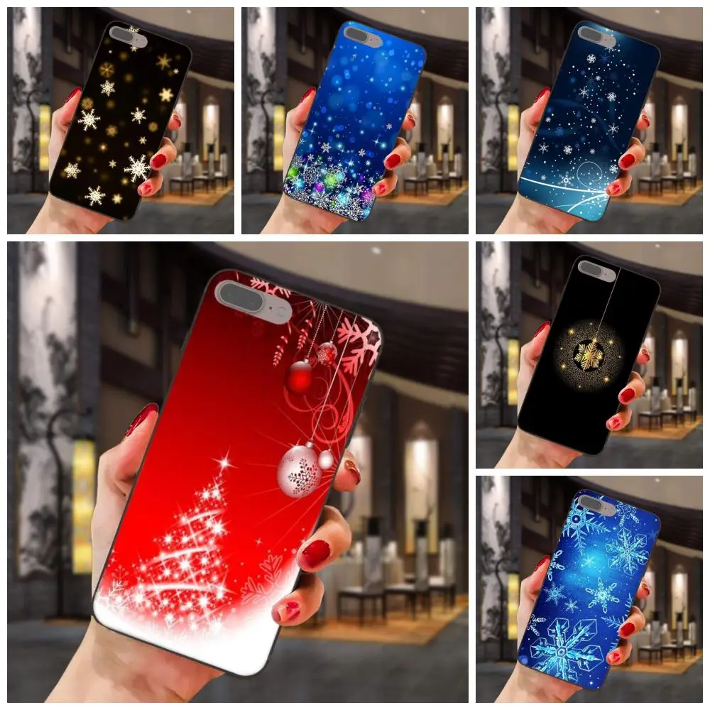 Новые чехлы для телефонов Apple iPhone 4 4S 5 5S SE 6 6S 7 8 Plus X XS Max XR Рождество Снежинка Олень