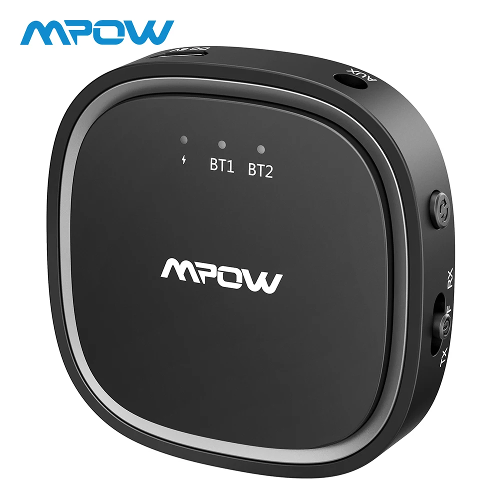 

Mpow Bluetooth 5.0 Receiver Transmitter APTX/APTX LL/APTX HD Wireless Adapter With 3.5mm AUX Cable For TV/ Home/ Car/ Headphones