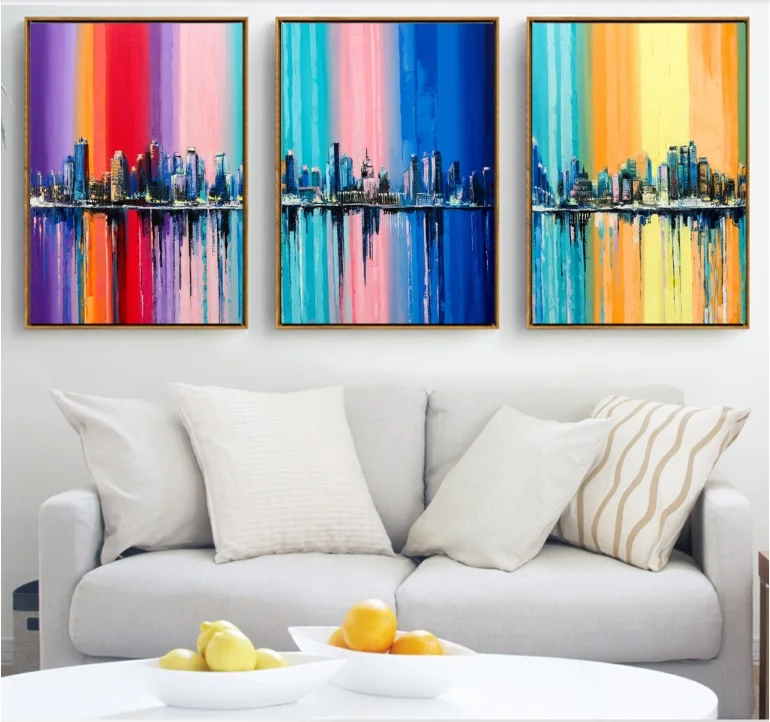 Modern Abstract Colorful Canvas Paintings Modular Pictures Wall Art