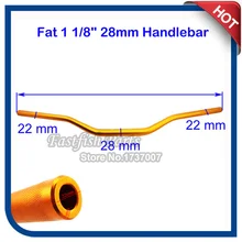 Золото 1 1/" 28 мм жир бар Руль управления для мотоциклов рук бар Алюминий сплава thumpstar ССР Пит Байк ATV quad Мотоцикл Мотокросс