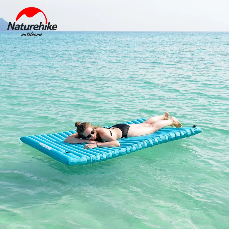 

Nature Hike Outdoor Camping Beach Swim Inflatable Mattress Lazy Moisture-proof Mat Portable Air Pad Sleeping Bed For 2-3 Person
