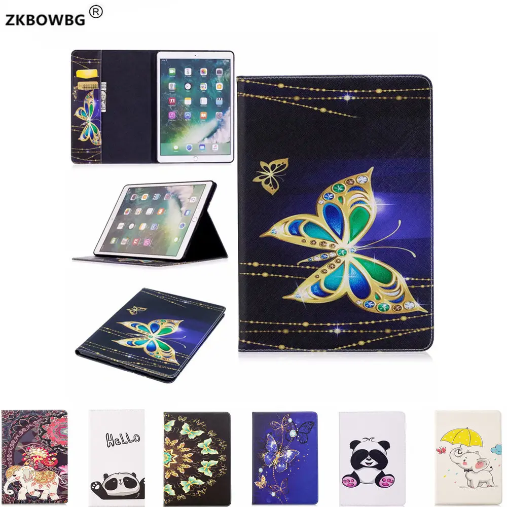 

For iPad Pro 10.5 PU Leather Stand Shell Fashion Print Cartoon Case Cover For Apple New ipad air 2019 10.5 inch Air3 Funda cases