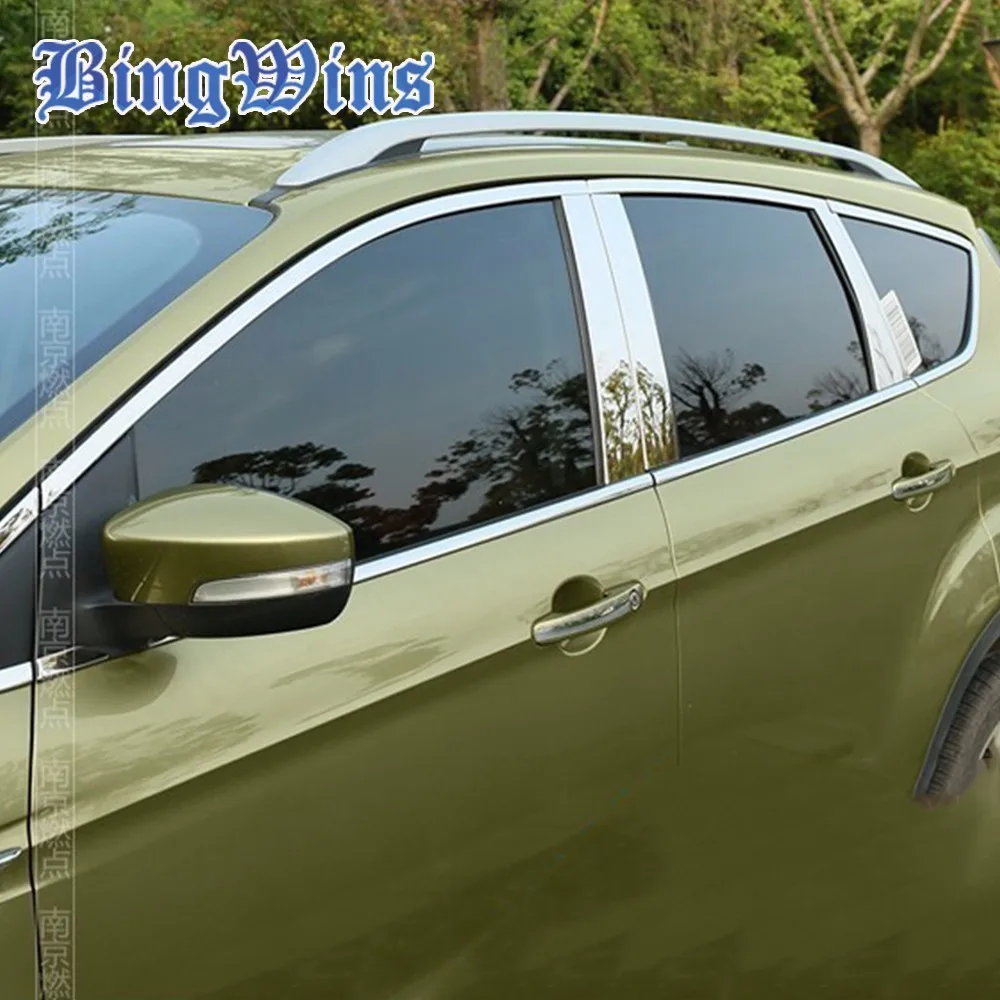 Car styling stainless Steel Window Trim Sticker For Ford Kuga 2013 2017