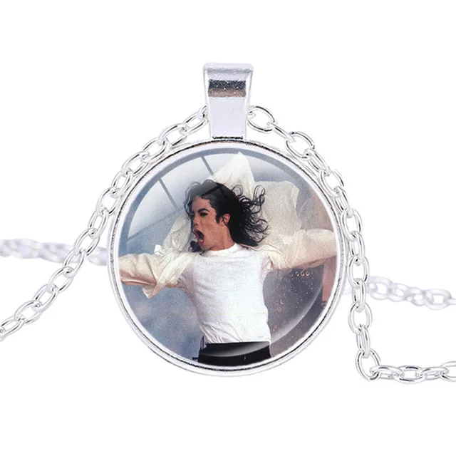 Personality Michael Jackson Art Pendant Necklace Michael Jackson Photo