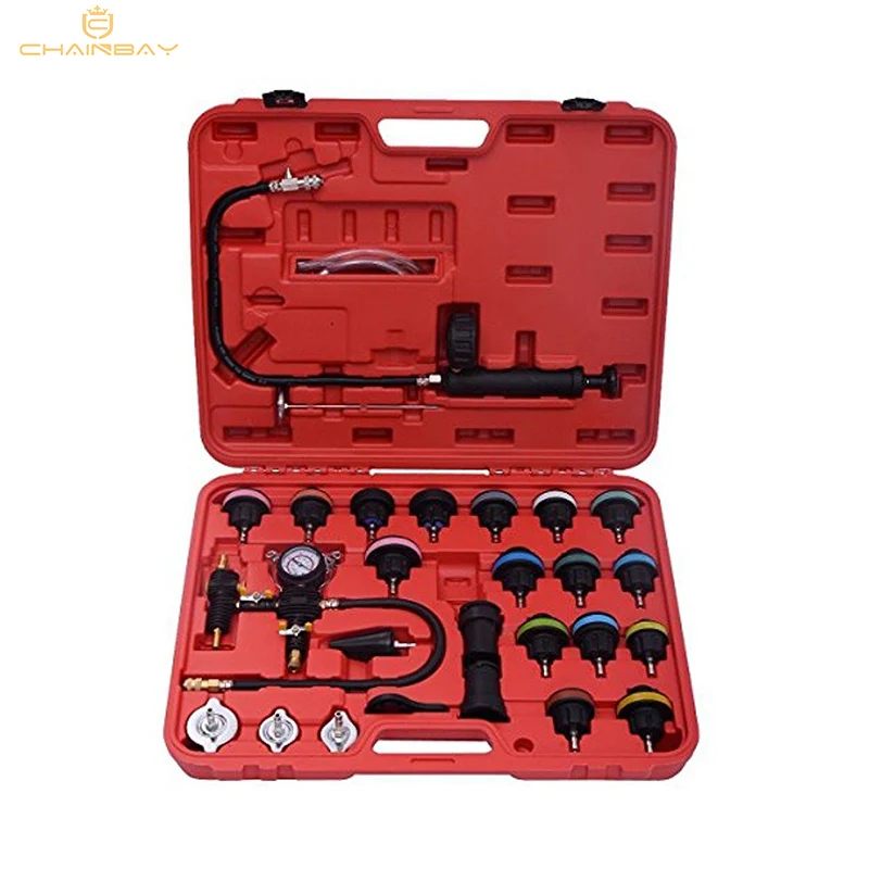 27pcs Universal Radiator Pressure Tester Kit Cooling System Tester