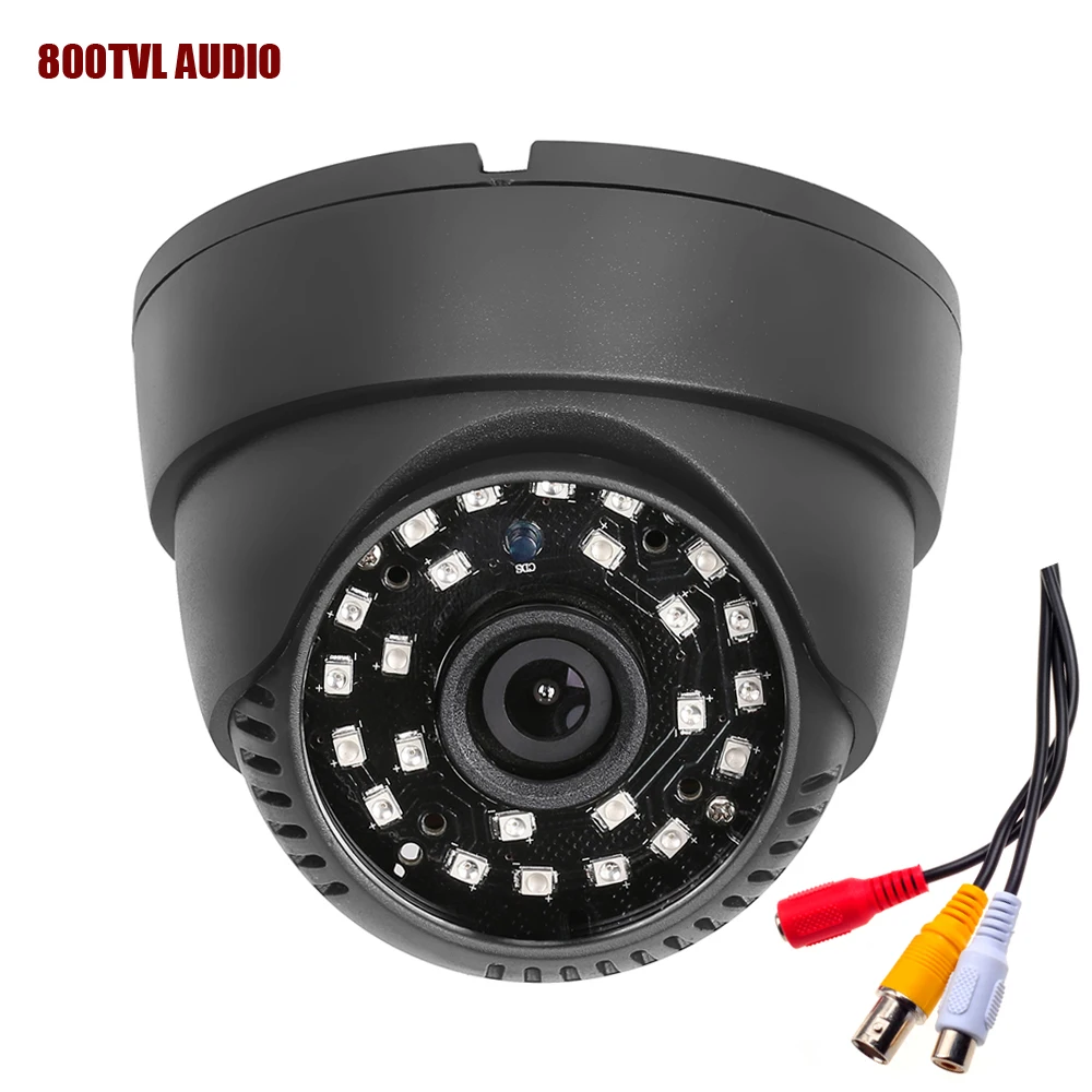 Buy New audio Dome camera 800TVL 1/4" CMOS with IR CUT
