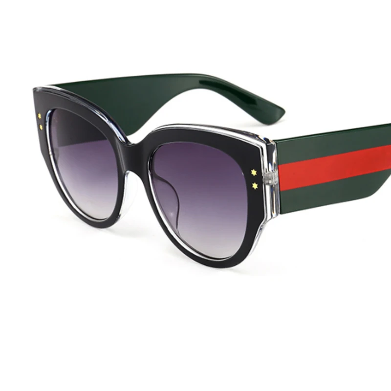 

2018 oversized round sunglasses women retro big frame Red Green spectacles Brand designer luxury vintage sun glasses ladies