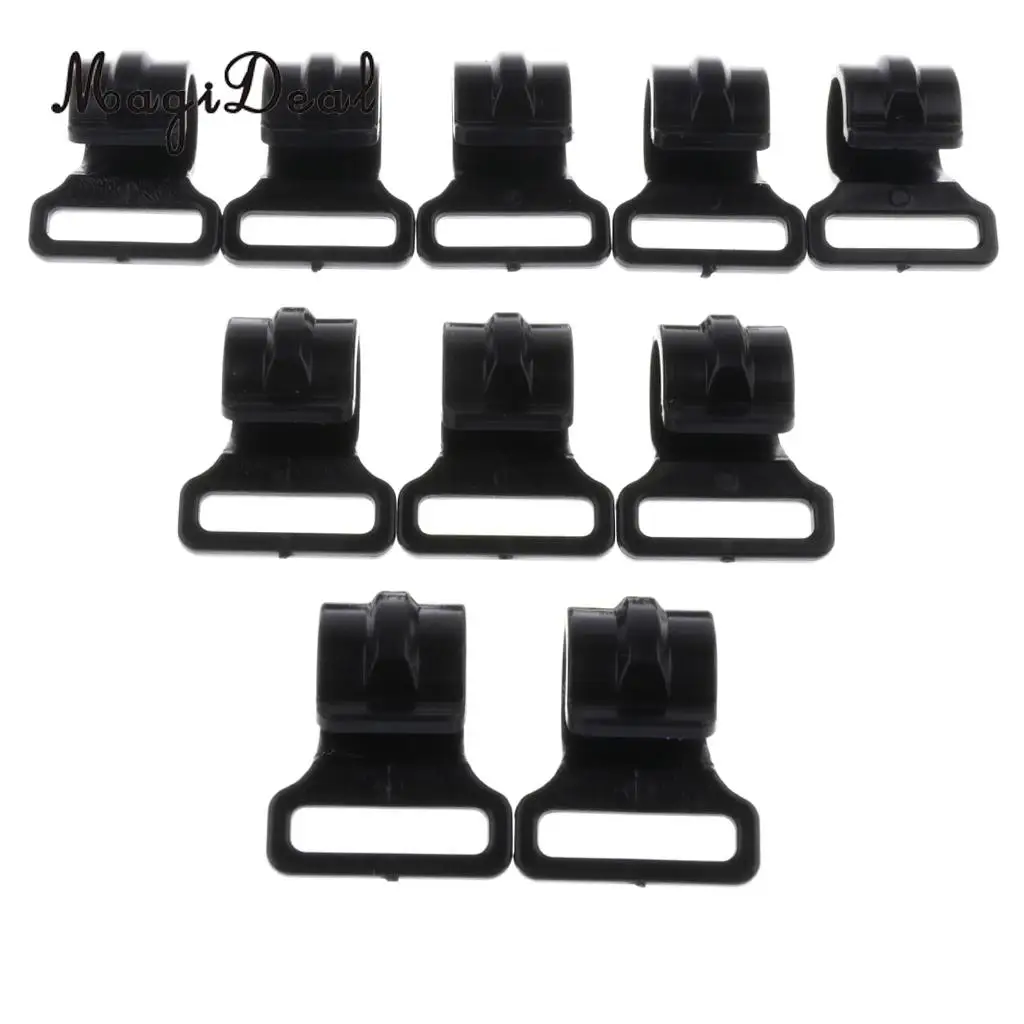 MagiDeal 10pcs Camping Tent Clips Accessories Outdoor Tent Hook Clamp Black 2.5cm