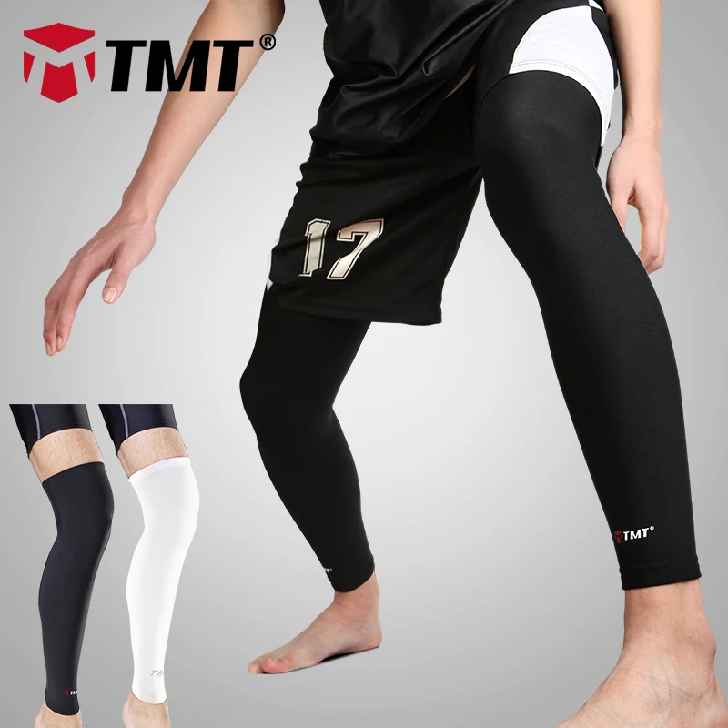 

TMT Non-slip white no stock Leg Warmers Sunscreen Breathable Compression Sleeve Leg Muscle Protection Football Soccer Running