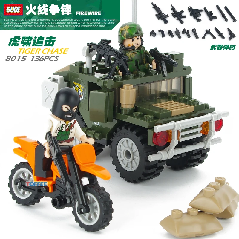  educational assembled military war weapon vehicle tank Missile compatible LegoED building blocks br