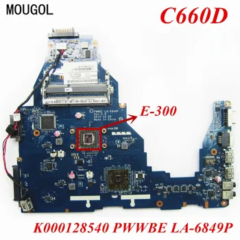 

MOUGOL A+ Quality mainboard For Toshiba C660D Laptop motherboard E-300 PWWBE LA-6849P K000128540 100% Tested