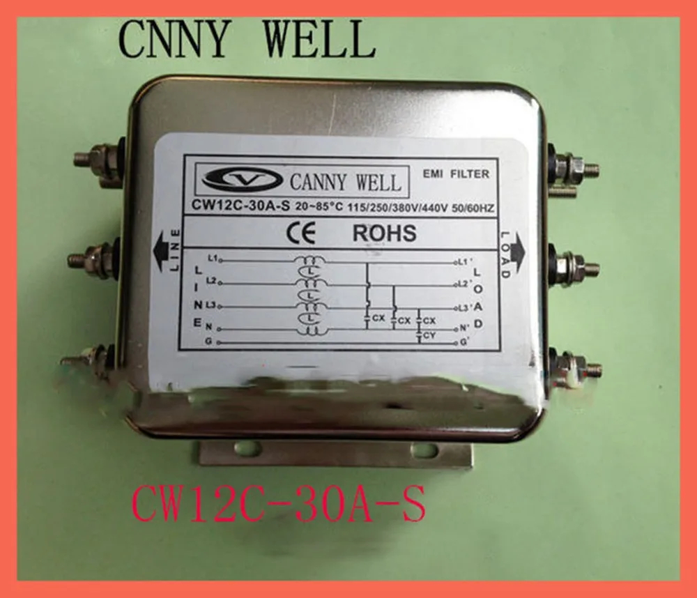 

Three phase four wire EMI Filter power supply filter 380V 30A CW12C-30A-S Electrical Equipment Supplies Power Adapters