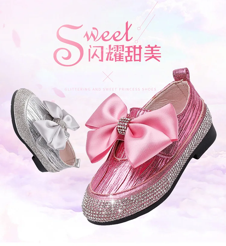 Обувь для девочек, новинка 2019, обувь для девочек, осенняя модная обувь с бантом для девочек, обувь принцессы