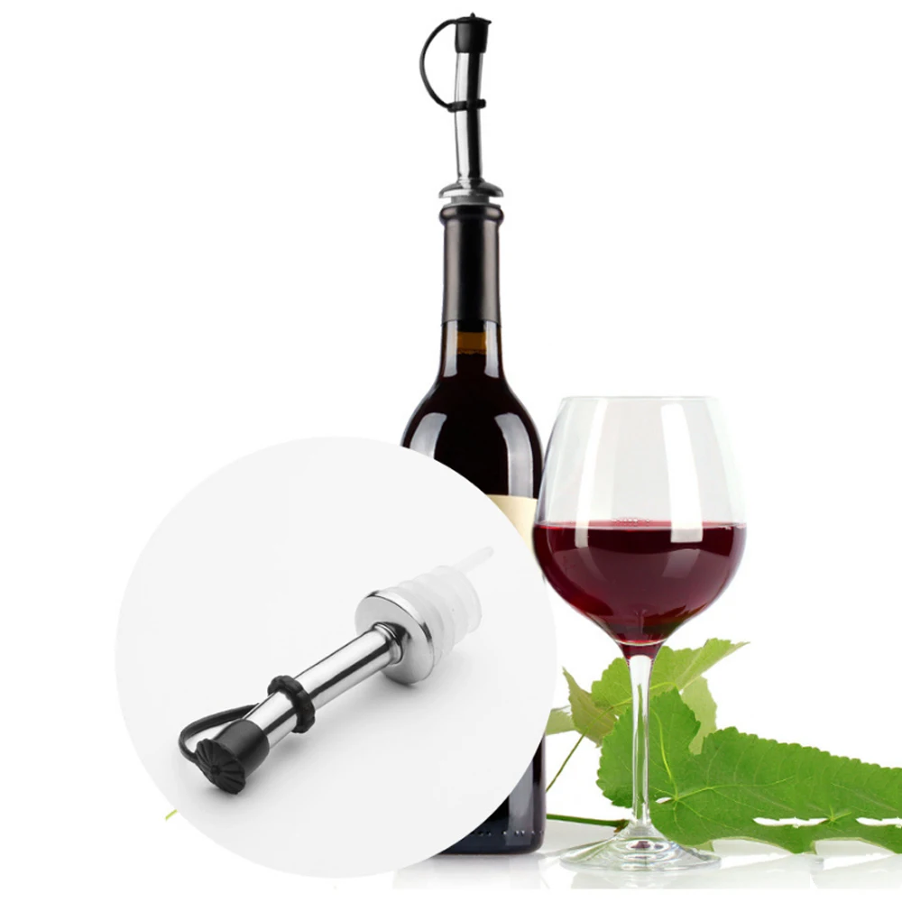 Durable Reusable Wine Pourer Spout Dispenser Bottle Stopper Cork With