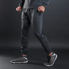 Новые хлопковые мужские брюки с карманом для мальчиков, тренировочные штаны дышащие эластичные черные усиленные спортивные Леггинсы больших размеров
