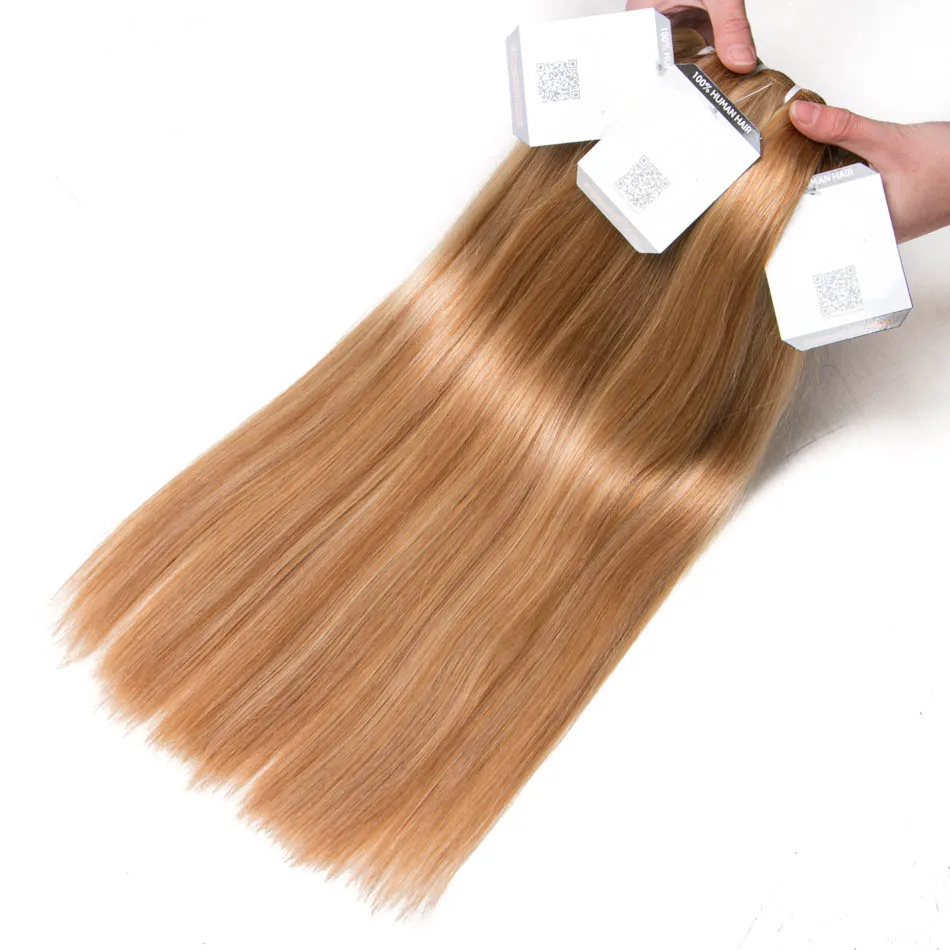 ALI-BEAUTY Прямые Натуральные кудрявые пучки волос remy Волосы Уток блонд человеческие волосы для наращивания 100 г/шт. 18-26 дюймов