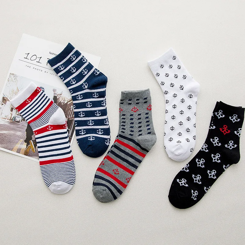 

Harajuku Men Happy Socks Fashionable Color Print Striped Men'S Hip Hop Socks Pure Cotton Socks Men Kate Long Short Sox