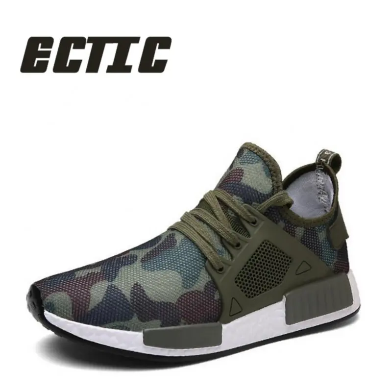 

ECTIC Brands Camouflage Men Shoes 2018 Spring autumn New Breathable soft male Comfort Footwear fashion big size 39-48 DA-27