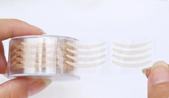 

Mesh&Clear,Small stripes double-fold eyelid sticker tape self-adhesive invisible eyelid fiber paste as eye care make up props