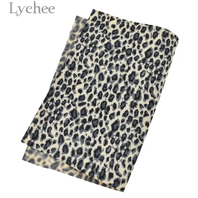 Личи 1 шт. А4 леопардовая Печать искусственная кожа ткань высокое качество Синтетическая Кожа DIY материал для одежды сумки ремни - Цвет: 4