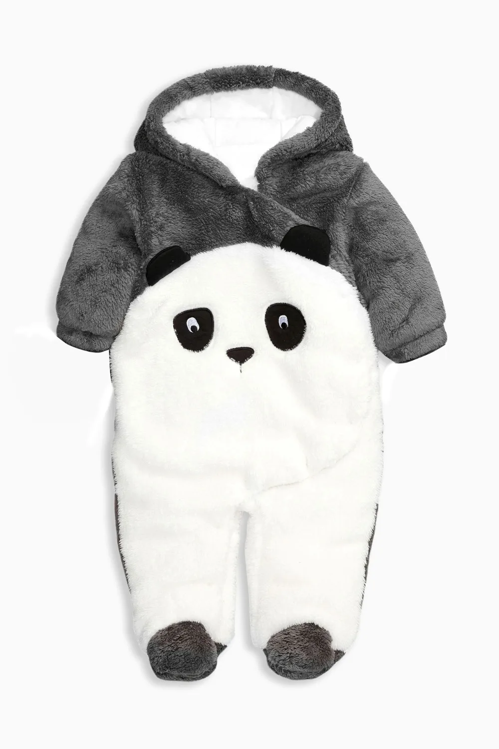 Free Shipping 2016 New Cute Animal Panda One Piece Long Sleeve Cotton Newborn Baby Romper Baby