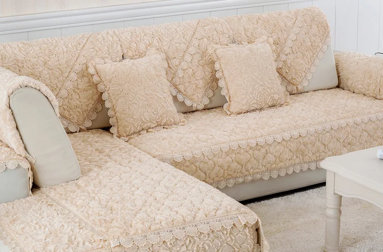 Фланелевый утолщенный чехол для дивана с вышивкой розы, Нескользящие Чехлы для дивана, полотенец, стульев, коврики для гостиной/гостиной, декоративные L-Shap