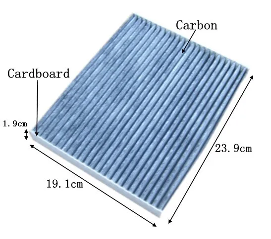 Высокое качество CUK24004 заводской выход OEM 97133-2E260 черный Угольный воздушный фильтр для салона HYUNDAI 239*191*19 мм