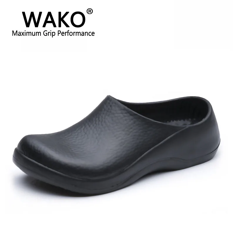Мужские босоножки для шеф повара WAKO черные кухни ресторана рабочая обувь супер