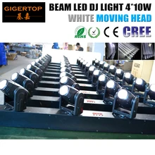 TIPTOP Led перемещение головы луч света Cree 4*10 Вт белый луч, светодиодные DJ Light 120 Вт DMX перемещение глава 9/28CH для ночного клуба KTV TP-L410B
