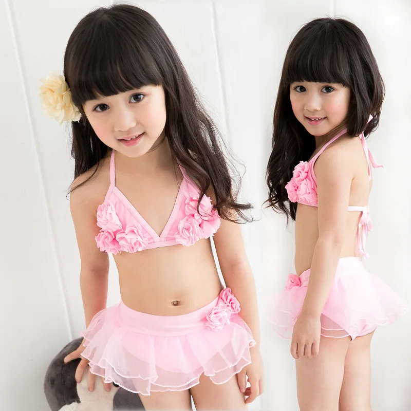 

2019 new lace girl split bikini swimsuit