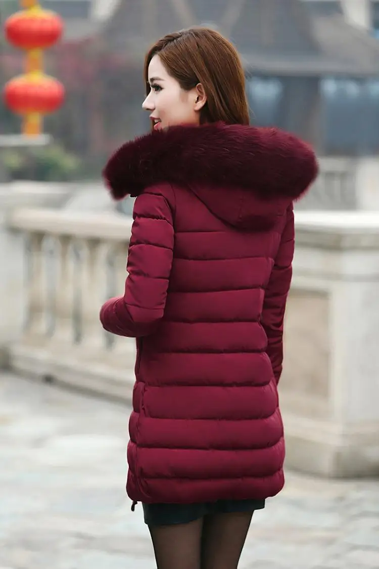 Новое поступление, Женское пальто, Корейская версия, длинная, с хлопковой подкладкой, женская, толстая, хлопковая куртка, пуховик, парка 1509