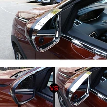 Для peugeot 5008 аксессуары для автостайлинга ABS Хромированная задняя дождевая защита для зеркала крышка Солнцезащитный козырек декоративная рамка 2 шт