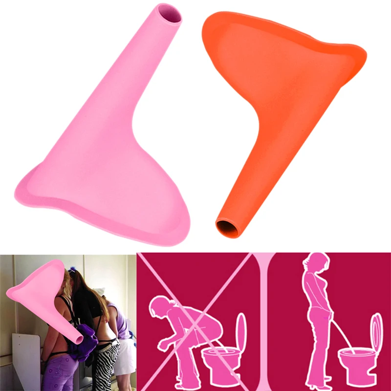 

Women Girls Portable Urinal Outdoor Stand Up Pee Urination Device Pink Female Travel Camping Soft Silicone Urination Device