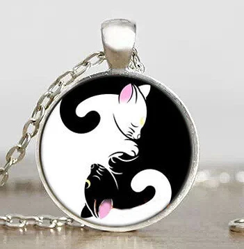 JP Аниме Сейлор Мун Инь и Ян кошка Мужская цепь ручной работы Новая мода латунь
