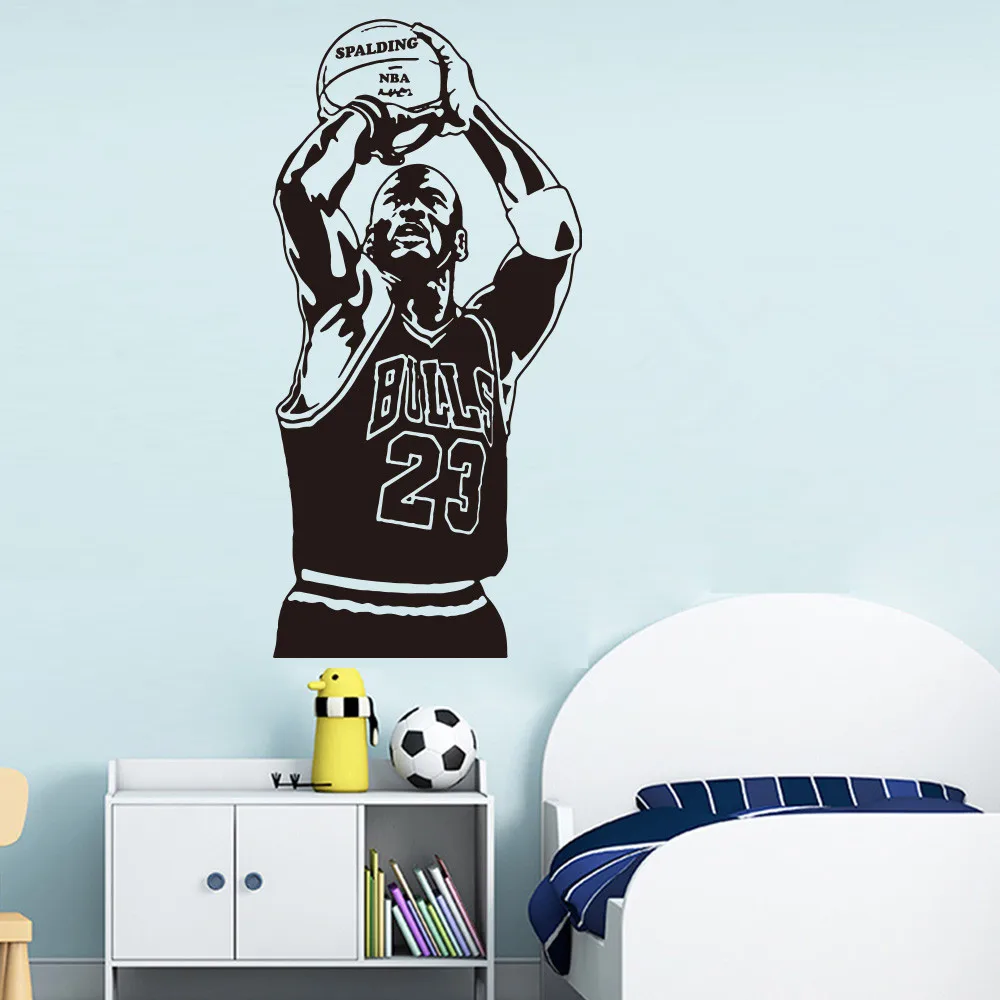 バスケットボール撮影 23 マイケル ジョーダン壁紙家の装飾壁ステッカーリビングルームキッズルームの装飾壁画のポスター Wall Stickers Aliexpress