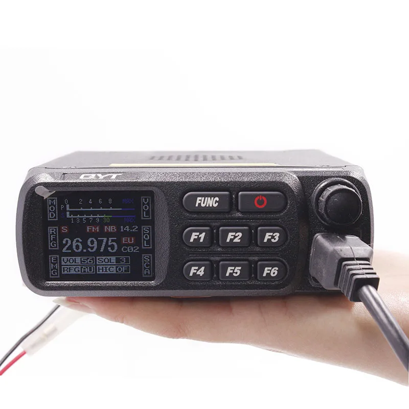 QYT CB-27 CB радио 26,965-27,405 МГц AM/FM 12/24V 4W ЖК-дисплей Экран shortware Citizen Band мульти-нормы сертификатом от сертификационной Mobile Radio Автомагнитола