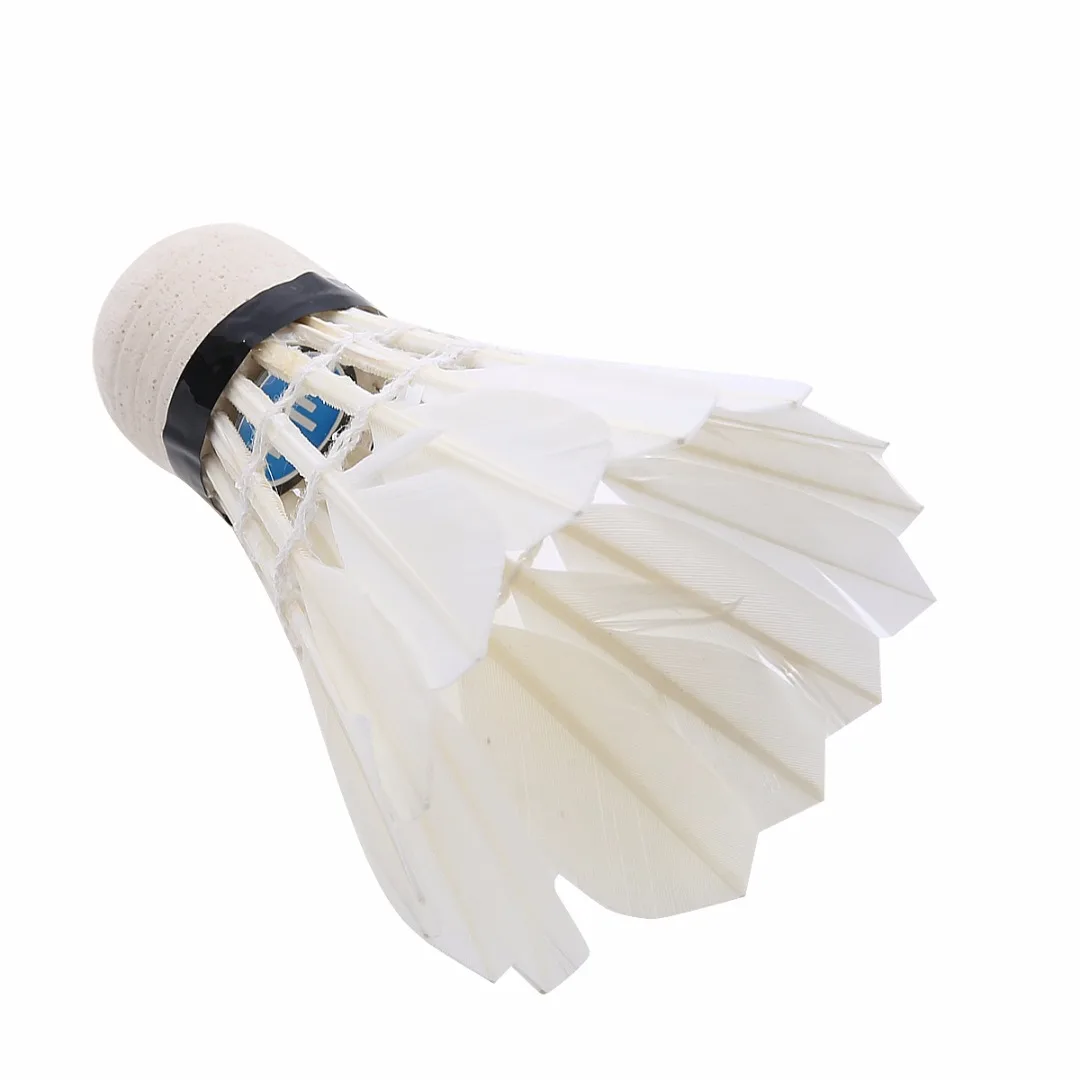 12Pcs/Lot Badminton Balls Goose Feather Shuttlecocks White For Training Game Outdoor Sports Badminton Accessories