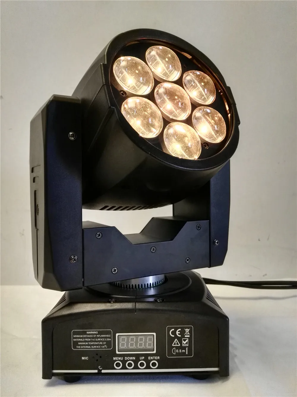 Zoom LED 7x12w RGBW 4in1 Moving Head Light DMX512 Wash Light/Zoom профессиональный DJ/Bar/Party/Show/Stage Light|Эффект