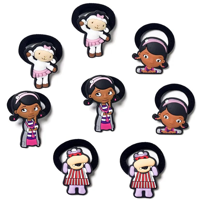 

8PCS Doc Mustuffins Hairbands Kid Scrunchy Hair Band Elastics Hair Accessories Girl's Ties Kid Gift Party Favor Hair Accessory