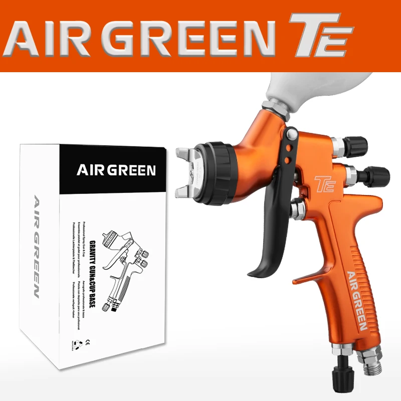 

pneumatic paint tools nozzle hvlp varnish spray orange color TE model gravity spray gun